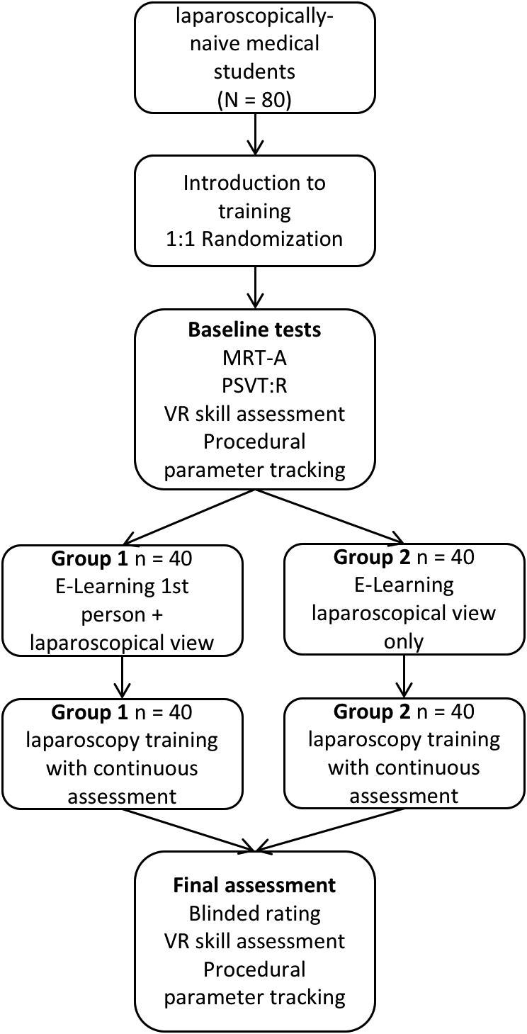 Learning from the surgeon's real perspective - First-person view versus laparoscopic view in e-learning for training of surgical skills? Study protocol for a randomized controlled trial.